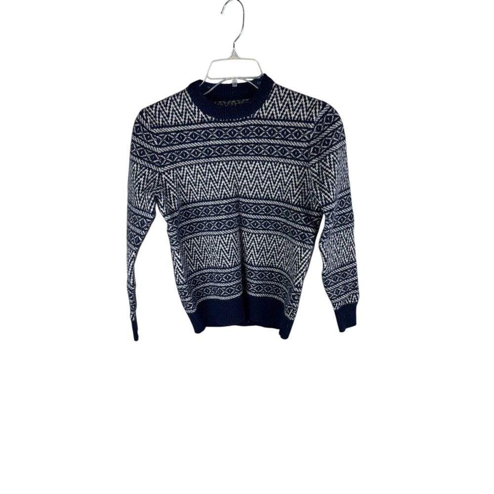 JACK WILLS Womens Crew Neck‎ Jumper Sweater Size Small Fair Isle Lambswool